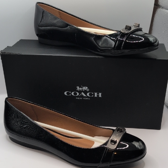 Coach Women's Black Loafers - Picture 1 of 9